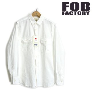 FOBファクトリー [F3496] 長袖 オックス ワークシャツ OX WORK SHIRT 日本製