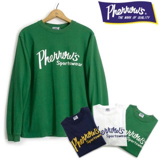 [メール便可]フェローズ Pherrow's [PLT-1] 長袖 ロゴプリントTシャツ  