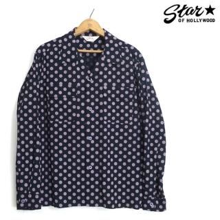 STAR OF HOLLYWOOD [SH29315] Ĺµ ݥ륫ɥå 졼󥷥 POLKA DOT HIGH DENSITY RAYON L/S SHIRT 