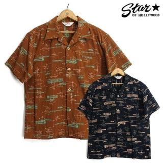 STAR OF HOLLYWOOD [SH39320] Ⱦµ ɥӡåȥ ץ󥷥 DOBBY COTTON S/S OPEN SHIRT 