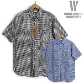 ϥ WAREHOUSE [3056A] Ⱦµ 󥬥å  A SHORT SLEEVE CHECK WORK SHIRTS 