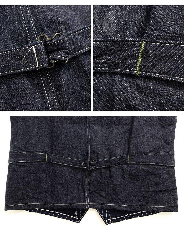 シュガーケーン SUGAR CANE デニム ベスト ストライプ 40