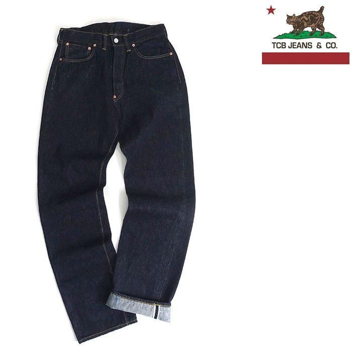 TCB ジーンズ 20's ストレート セルビッジ デニム - 12.5oz