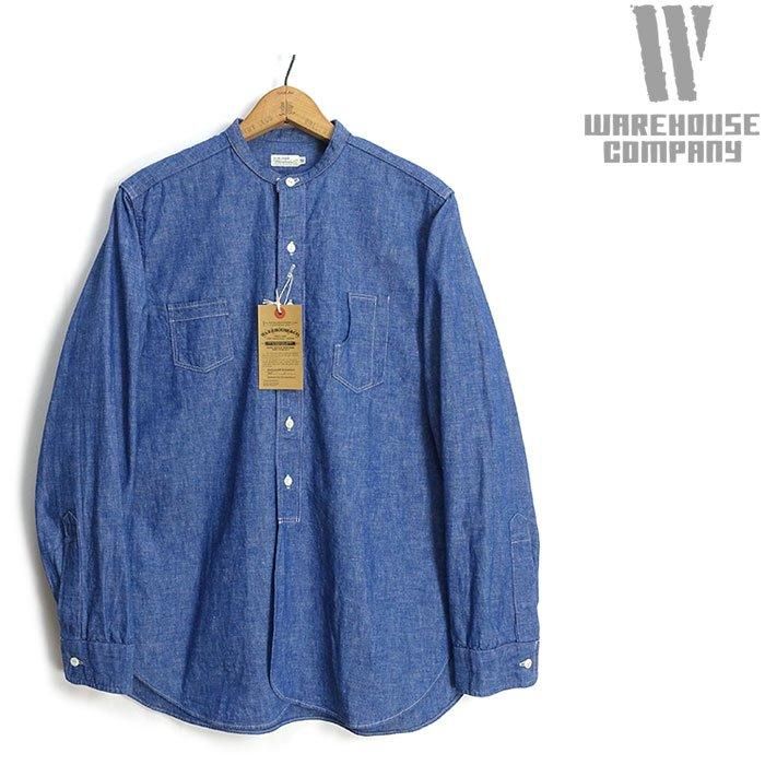ウェアハウス WAREHOUSE プルオーバー スタンドカラー シャツ 36 ウェアハウス WAREHOUSE プルオーバー スタンドカラー シャツ 36