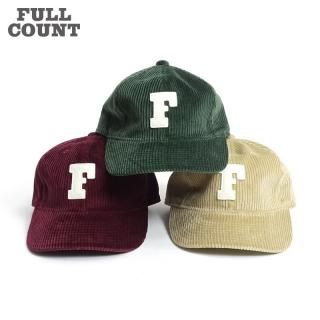 [᡼ز]ե륫 FULL COUNT [6843-24A] 6PANEL CORDUROY CAP 'F' Patch 6ѥͥ ǥ ١ܡ륭å 