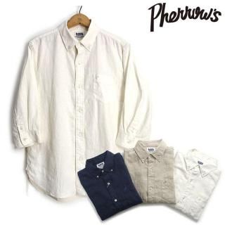 <img class='new_mark_img1' src='https://img.shop-pro.jp/img/new/icons14.gif' style='border:none;display:inline;margin:0px;padding:0px;width:auto;' />ե Pherrow's [25S-P7BD1] ʬµ ͥ B.D Linen B.D. shirt 