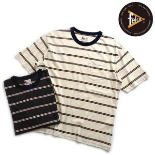 <img class='new_mark_img1' src='https://img.shop-pro.jp/img/new/icons14.gif' style='border:none;display:inline;margin:0px;padding:0px;width:auto;' />[᡼ز]ե륳 FELCO [OF-077] Ⱦµ ȥ饤 ݥåT S/S Crew Pocket Tee Creser Stripe 