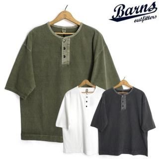 <img class='new_mark_img1' src='https://img.shop-pro.jp/img/new/icons14.gif' style='border:none;display:inline;margin:0px;padding:0px;width:auto;' /> BARNS [BR-25207] 14/-COZUN Native Concho Henley Neck T-Shirt  Button Works 5ʬµ  إ꡼ ͥå T