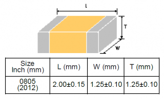 0805B334K500CT