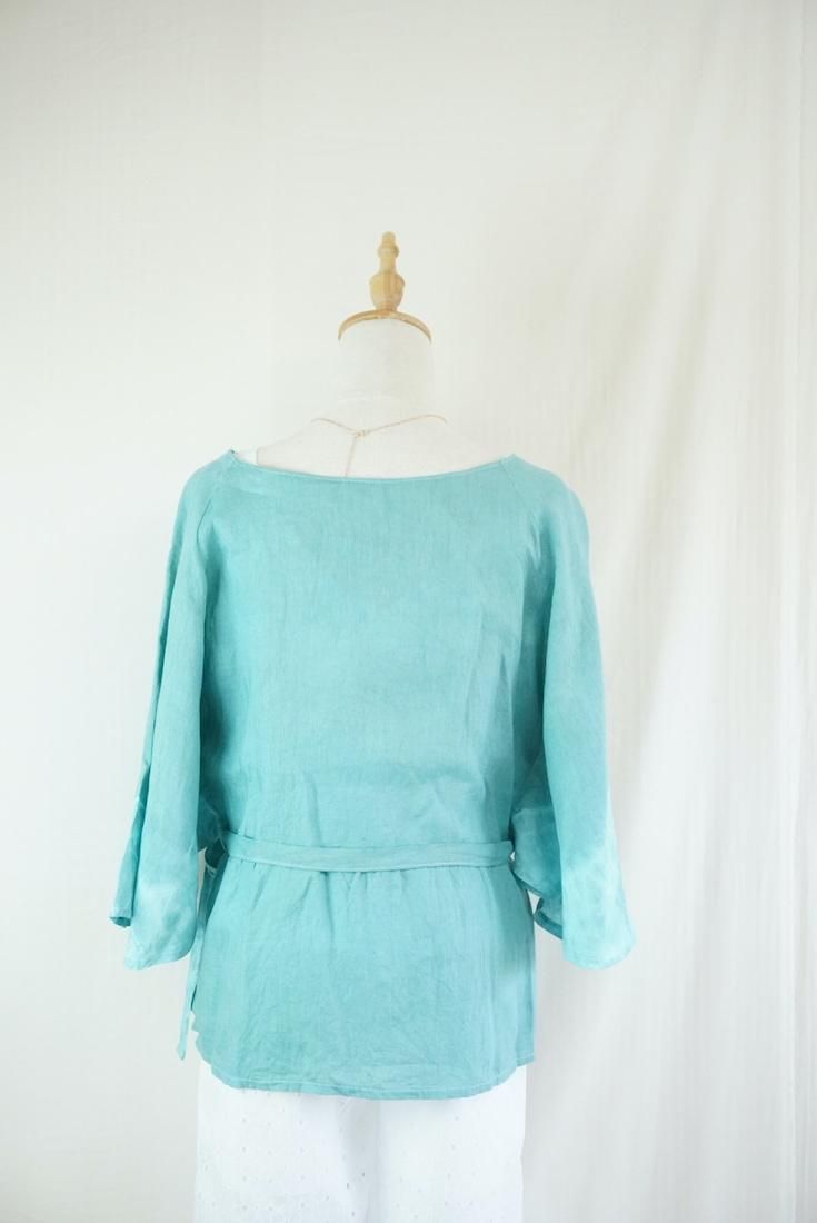 French Linen wrap  Under the sea 