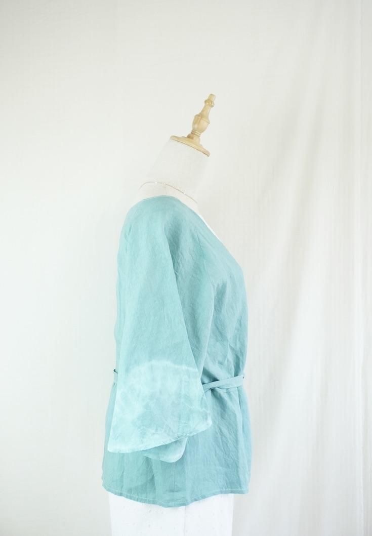 French Linen wrap  Under the sea 