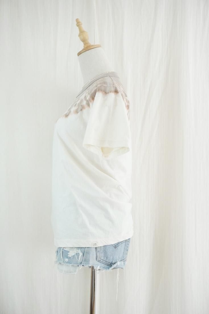 Organic Cotton Tee size S  Natural Dyed   Coffee