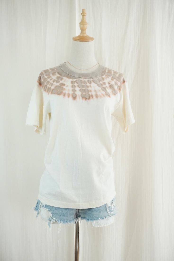 Organic Cotton Tee size S  Natural Dyed   Coffee