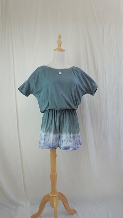 Cotton Tee in one  Inkblack x Lavender 