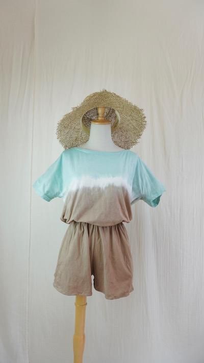Cotton Tee in one  Brown x Sage  