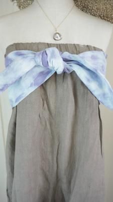 French Linen Ribbon All in one  Taupe x Lavender  