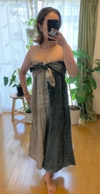 French Linen Ribbon All in one  Taupe x Lavender  