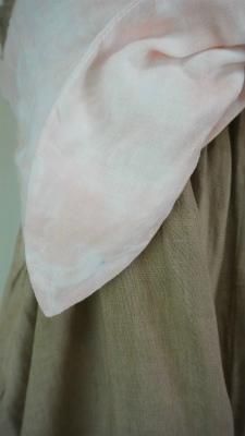 French Linen Ribbon All in one  Espresso x Pinkbeige  