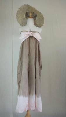 French Linen Ribbon All in one  Espresso x Pinkbeige  
