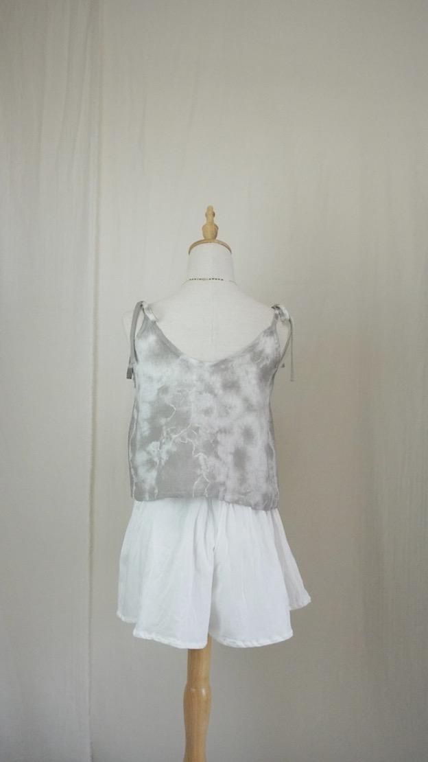 French Linen Ribbon Camisole  Taupe  