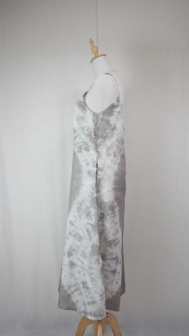 French Linen Long Rompers  Taupe 