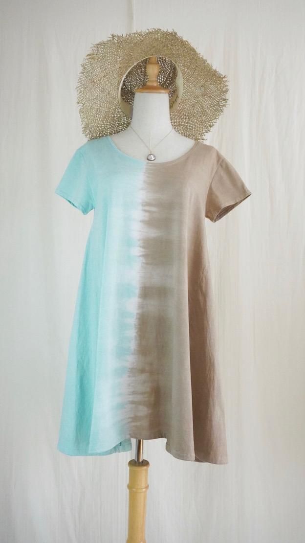 Cotton A line OP  Espresso x Sage  