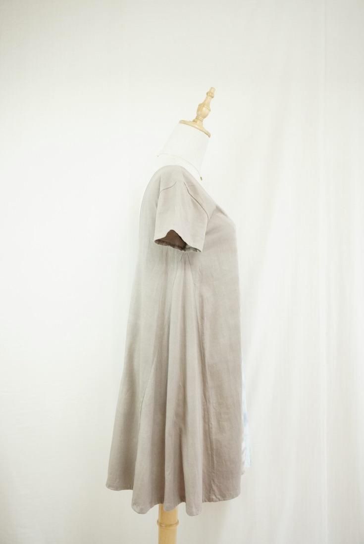 Cotton A line OP  Taupe x Lavender  
