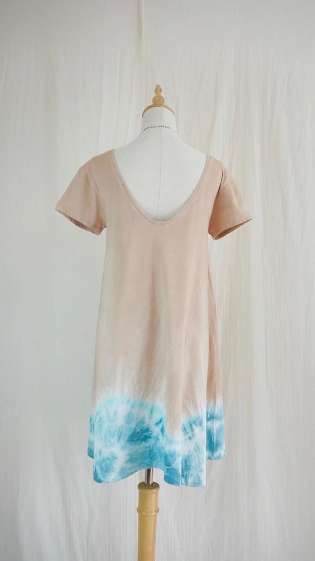 Cotton A line OP  Cafelate x Vintageblue  