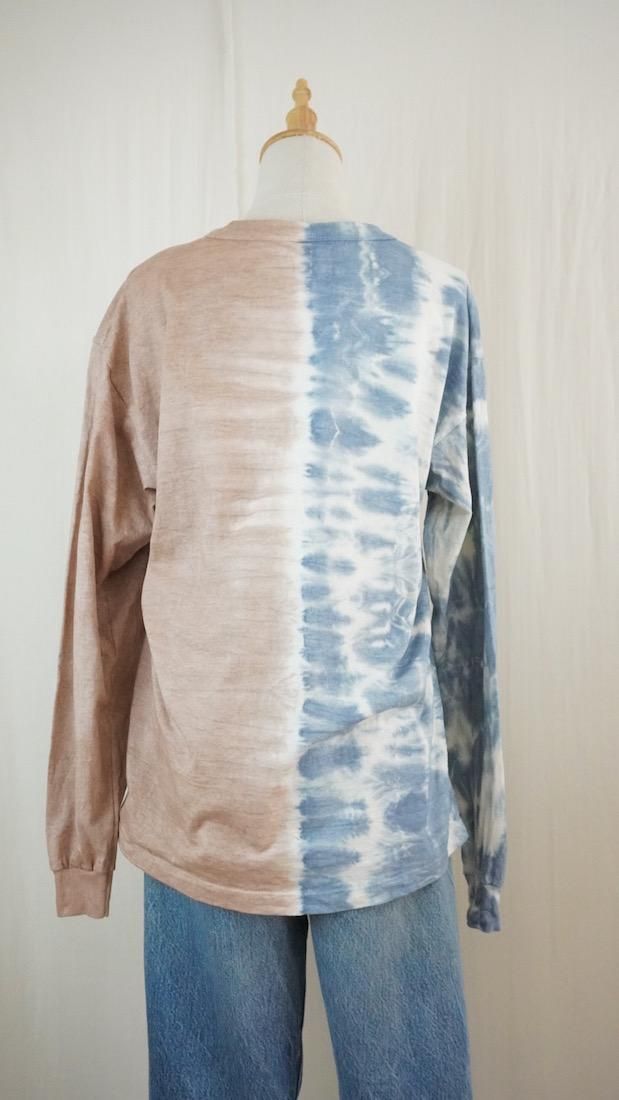 Organic Cotton Long Sleeve Tee x Natural Dyed  AI x Coffee  M