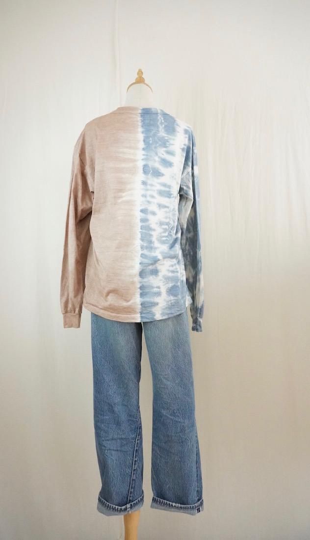 Organic Cotton Long Sleeve Tee x Natural Dyed  AI x Coffee  M