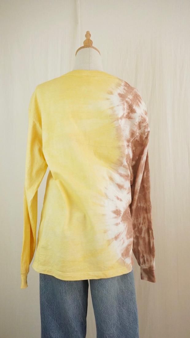 Organic Cotton Long Sleeve Tee x Natural Dyed  Mimosa x Soil  M