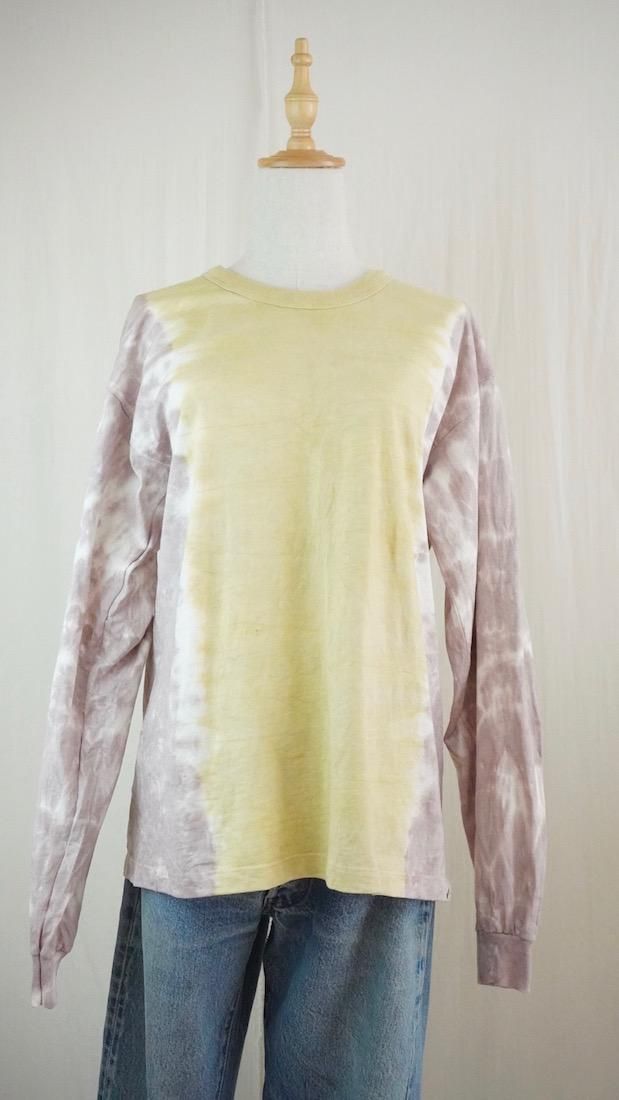 Organic Cotton Long Sleeve Tee x Natural Dyed  Babyleaf x Lavender  M