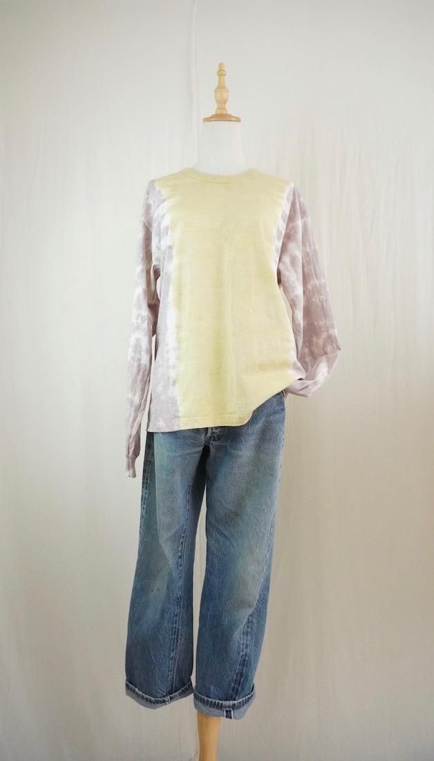 Organic Cotton Long Sleeve Tee x Natural Dyed  Babyleaf x Lavender  M