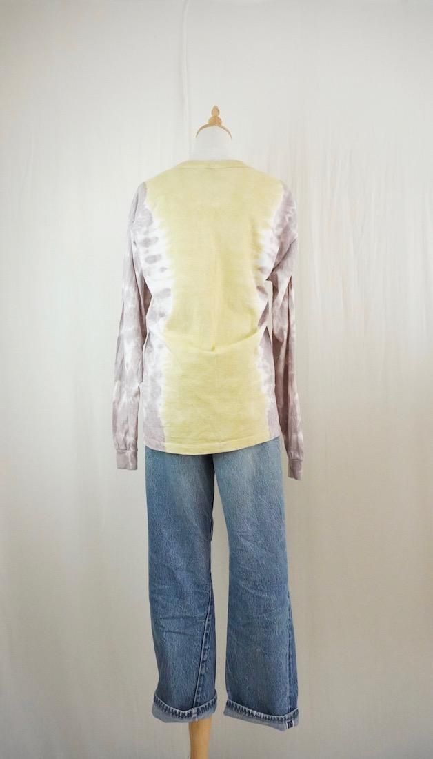 Organic Cotton Long Sleeve Tee x Natural Dyed  Babyleaf x Lavender  M