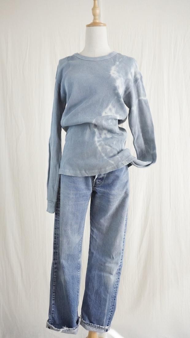 Organic CottonThermal  Long Sleeve x Natural Dyed  AI  M