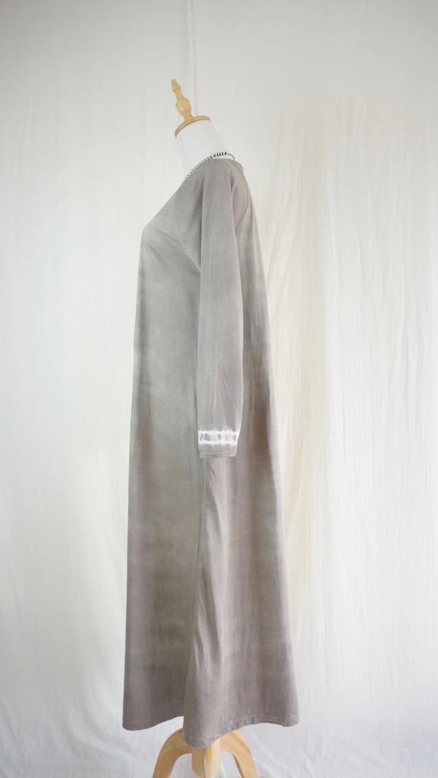 Cotton Long Sleeve OP  Taupe x Custard 