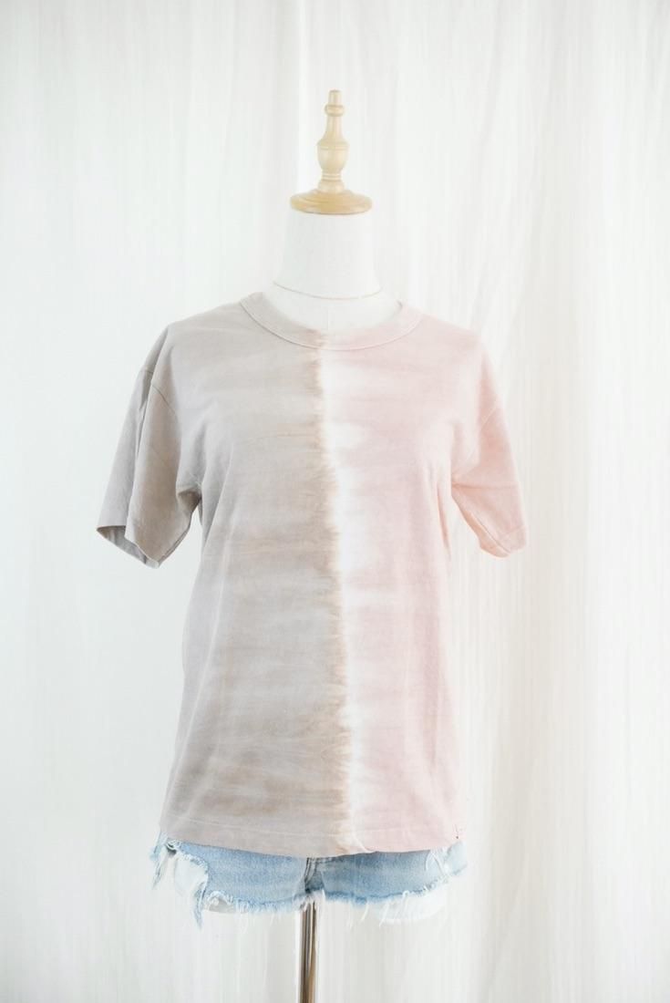 Organic Cotton Tee size S  Natural Dyed  Coffee x Sakura