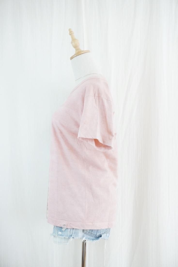 Organic Cotton Tee size S  Natural Dyed  Coffee x Sakura