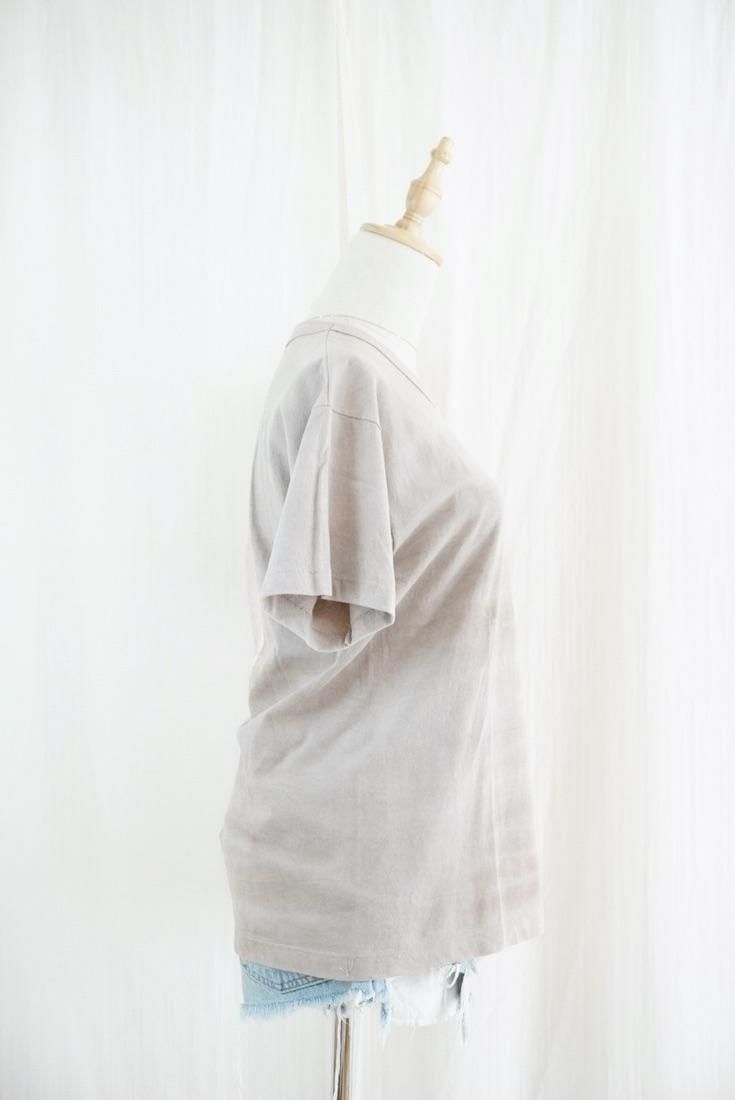 Organic Cotton Tee size S  Natural Dyed  Coffee x Sakura