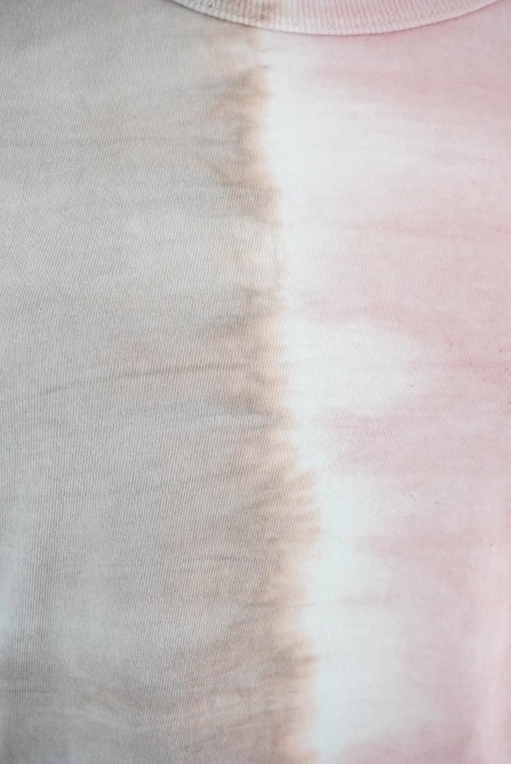 Organic Cotton Tee size S  Natural Dyed  Coffee x Sakura