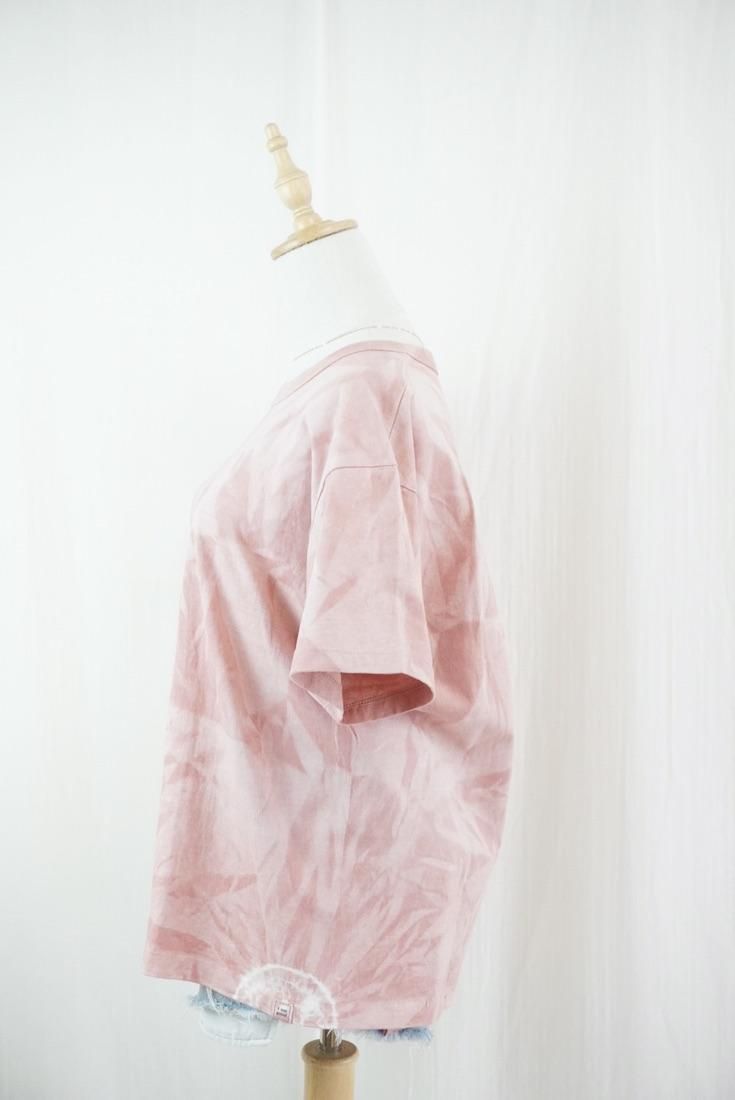 Organic Cotton Tee size M  Natural Dyed Redcoral