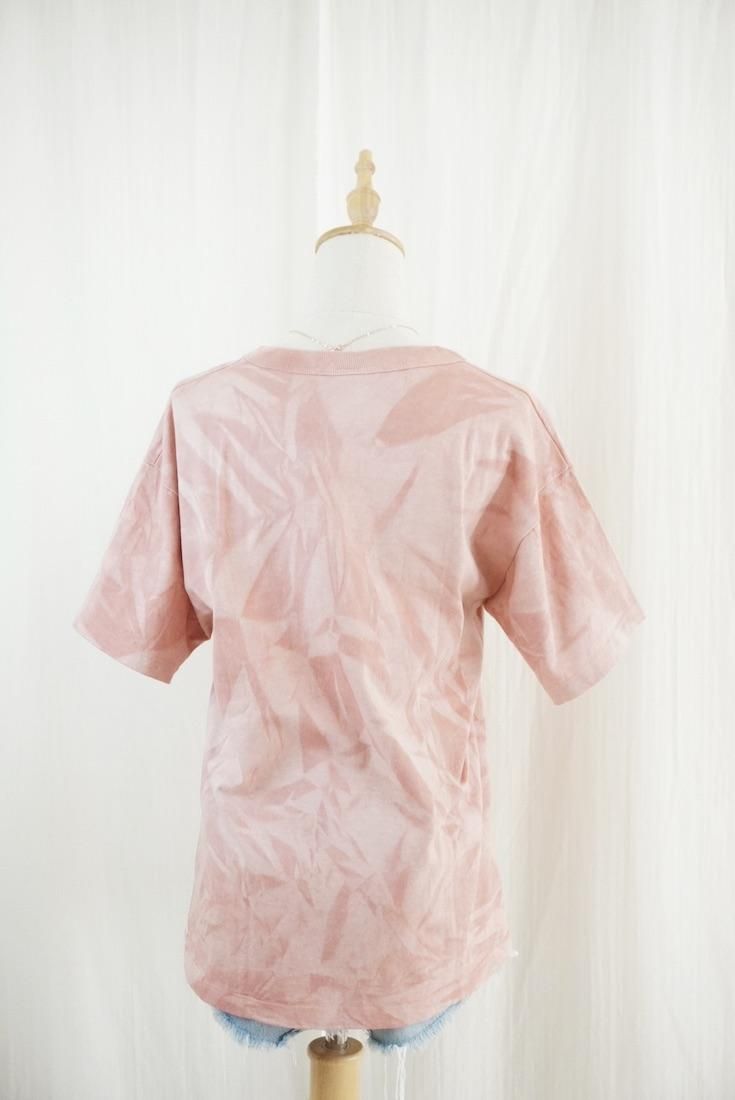 Organic Cotton Tee size M  Natural Dyed Redcoral