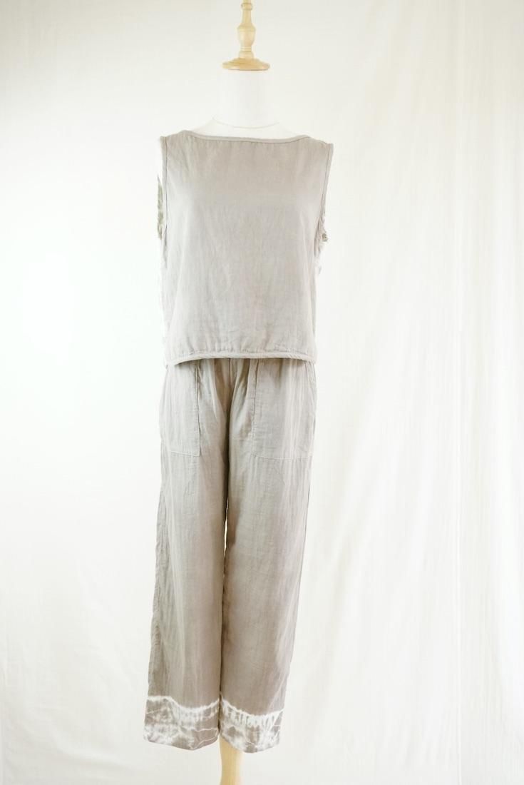 W gauze Easy Pants “Taupe ”