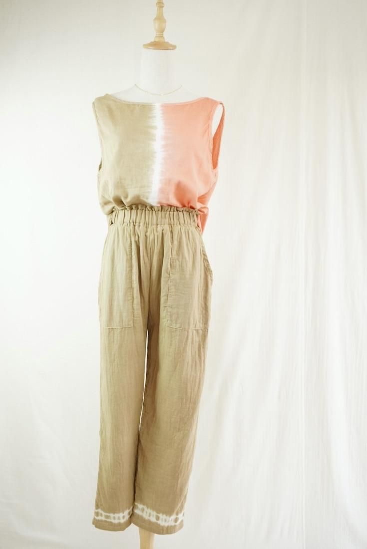 W gauze Easy Pants Hazelnuts 