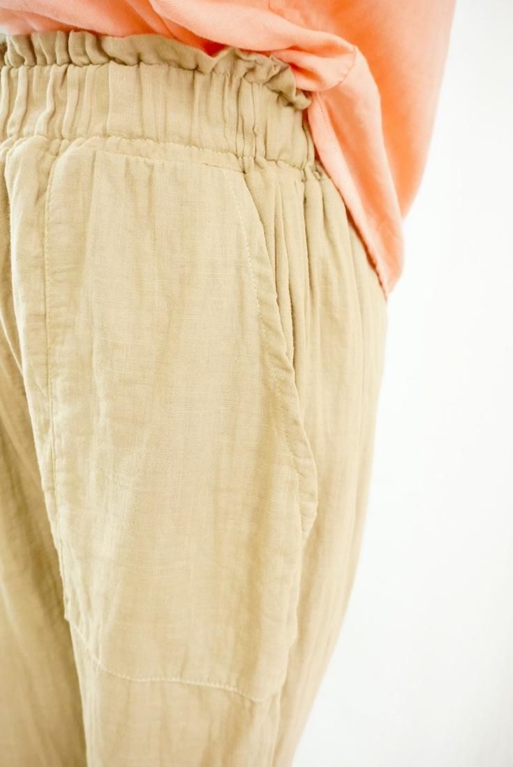 W gauze Easy Pants Hazelnuts 
