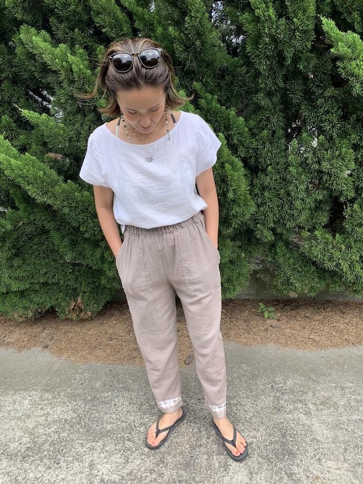 W gauze Easy Pants Hazelnuts 