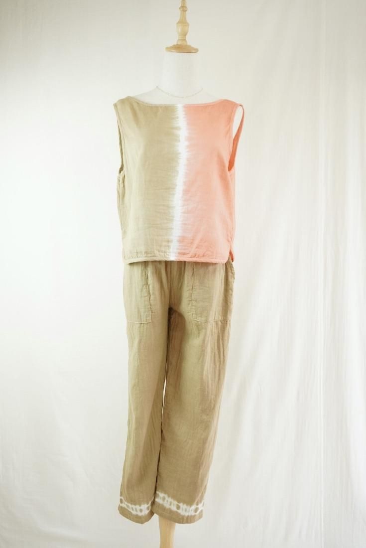 W gauze Easy Pants “Hazelnuts ”