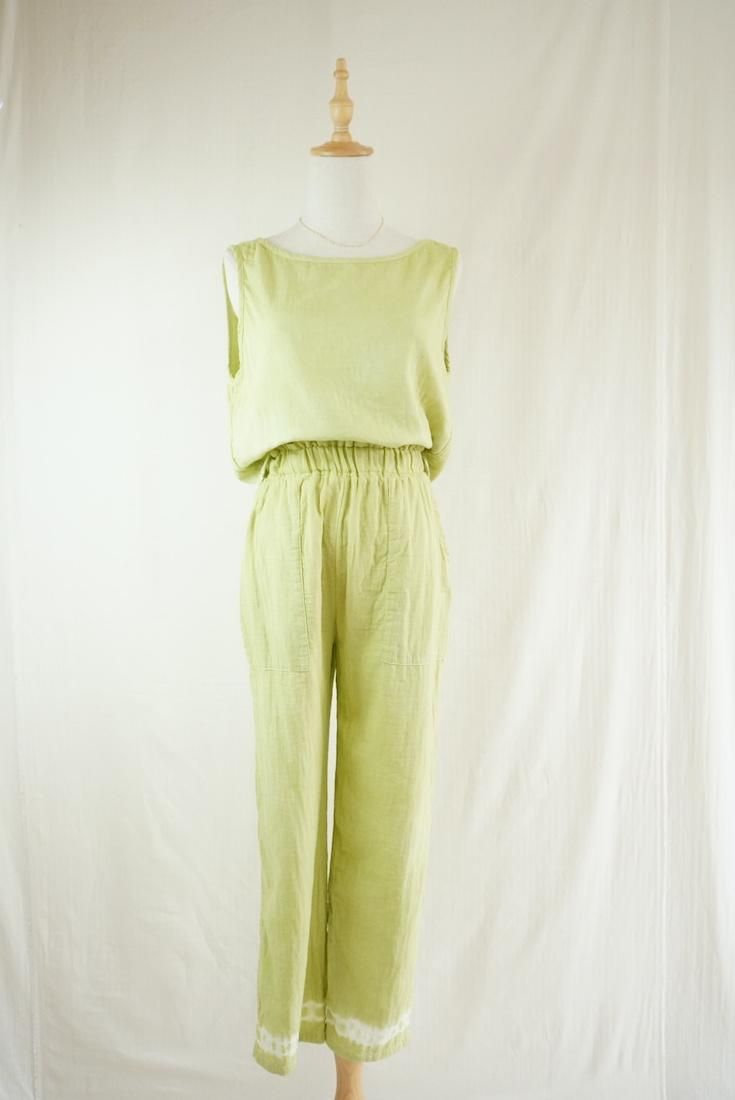 W gauze Easy Pants Ginkgo 