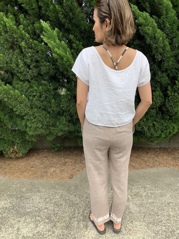 W gauze Easy Pants Ginkgo 
