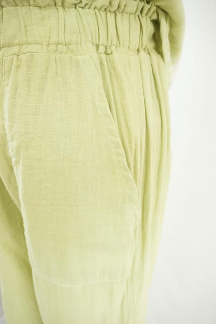 W gauze Easy Pants Ginkgo 